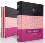 Biblia LG 15pt Rosa Cierre 66379