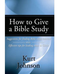 How to give a Bible Study